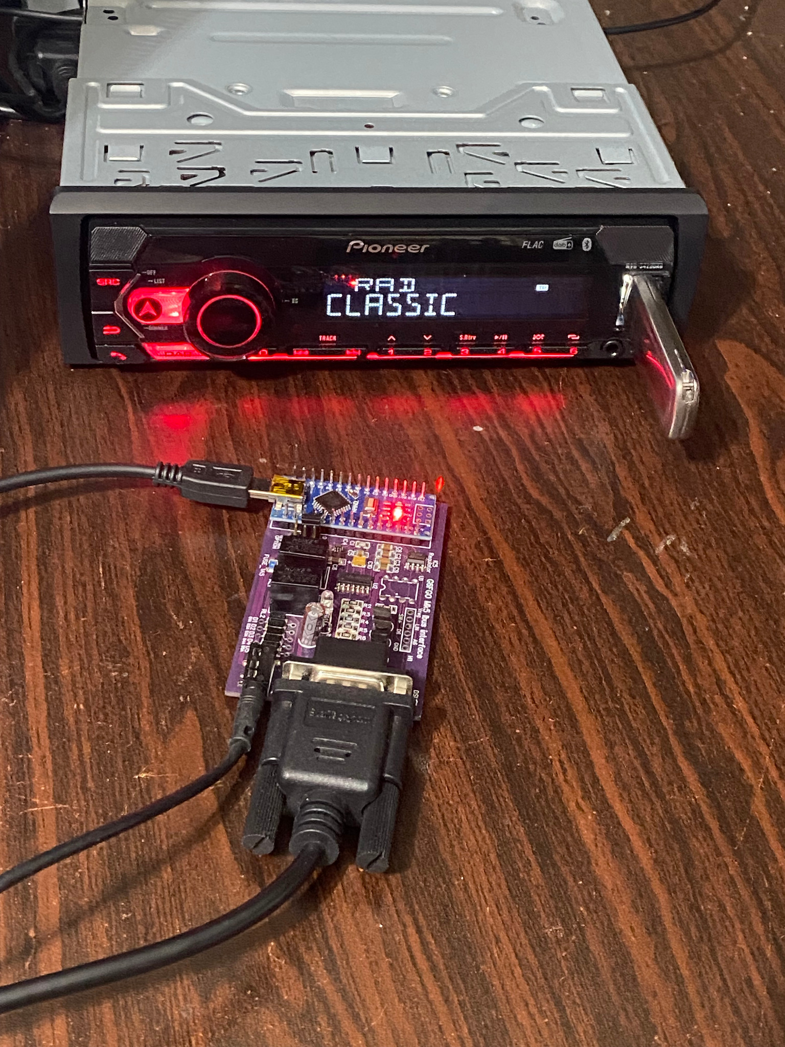 Module tested with a DAB radio